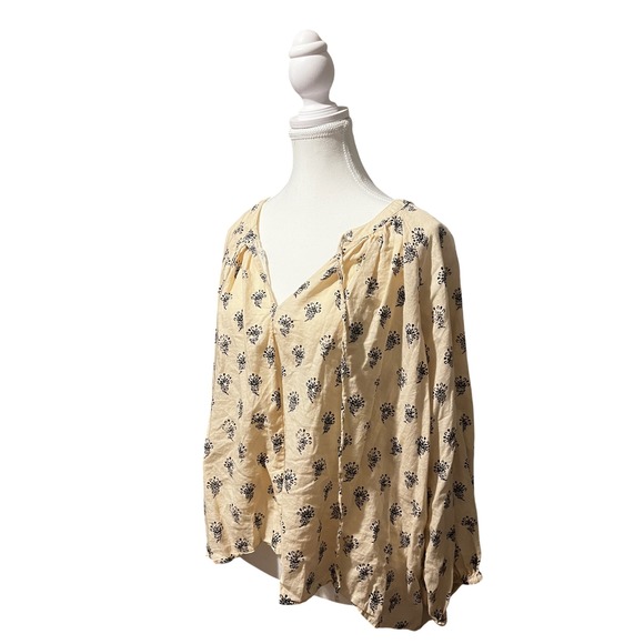 A‎ New Day Linen Blend Peasant Blouse (2XL) - Picture 2 of 5